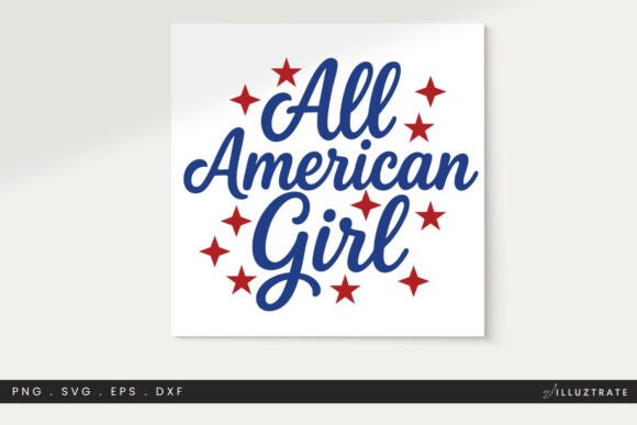All American Girl SVG Clipart: Graphics for Crafts & Content