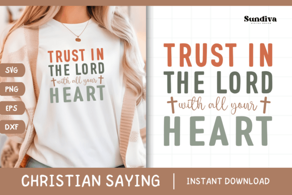 Christian Quote SVG: Faith Saying 24 Graphics for Crafts