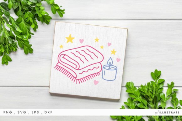 Cosy Blanket SVG Clipart: Graphics for Crafts & Brand Warmth