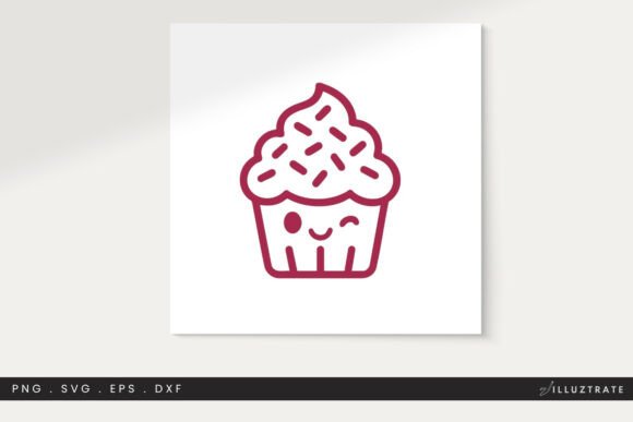 Cupcake SVG Cut File Clipart PNG for Crafts & Graphics
