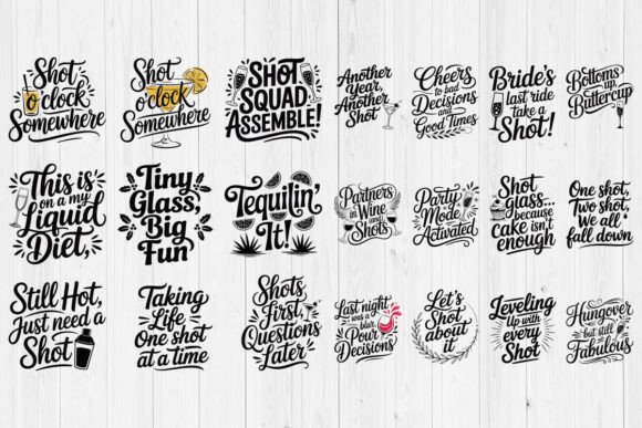 Drinker Quotes SVG Bundle: Party Alcohol Graphics for Crafts