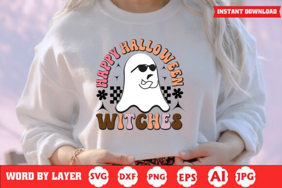 Happy Halloween Witches Spooky Quote SVG: Graphics for Crafts