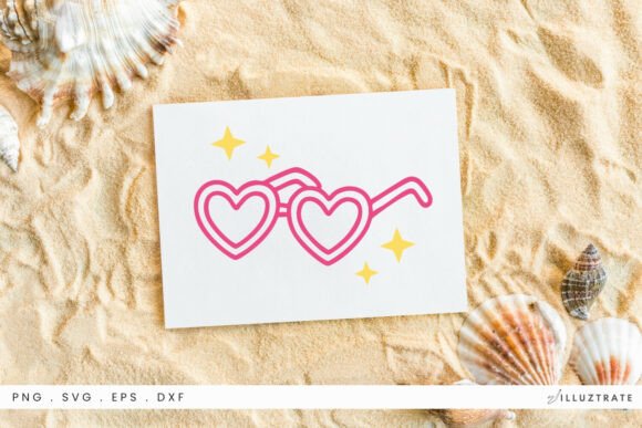 Heart Sunglasses SVG Clipart