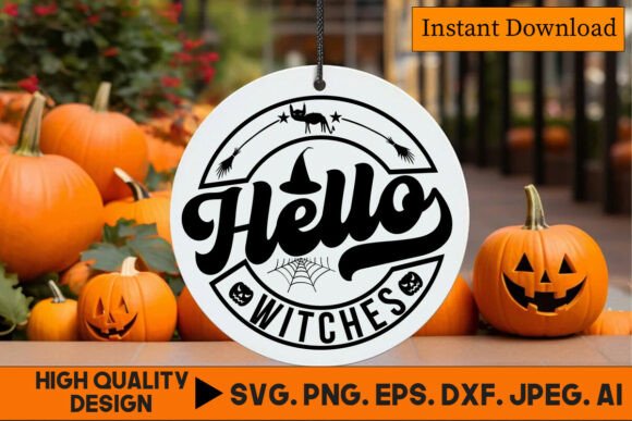 Hello Witches SVG: Halloween Graphics for Local Crafts Brands