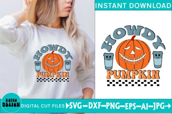 Howdy Pumpkin Fall Halloween Quote SVG