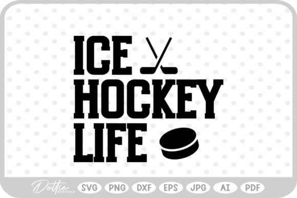 Ice Hockey Quote Graphics for Crafts & Content