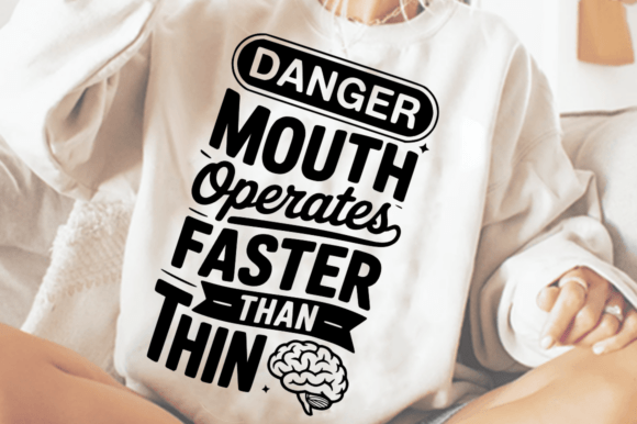 Mouth Faster Than Brain SVG Design for Crafts & Graphics