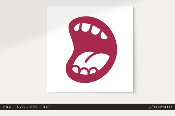 Open Mouth SVG Cut File: Graphics for Crafts & Content