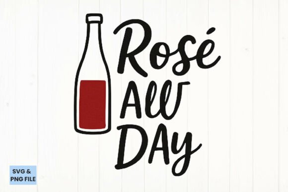 Rosé All Day Quote: Graphics for Crafts