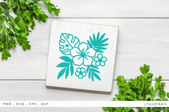 Summer Floral Fern SVG: Graphics for Crafts-Driven Branding