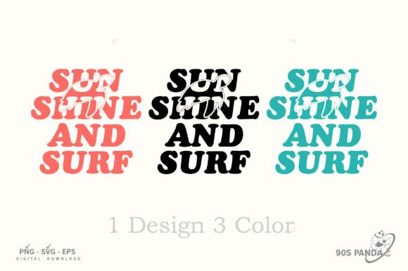 Sunshine and Surf Bold Quote Graphics for Crafts