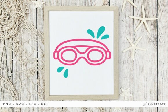 Swim Glasses SVG Clipart Goggles: Graphics for Crafts